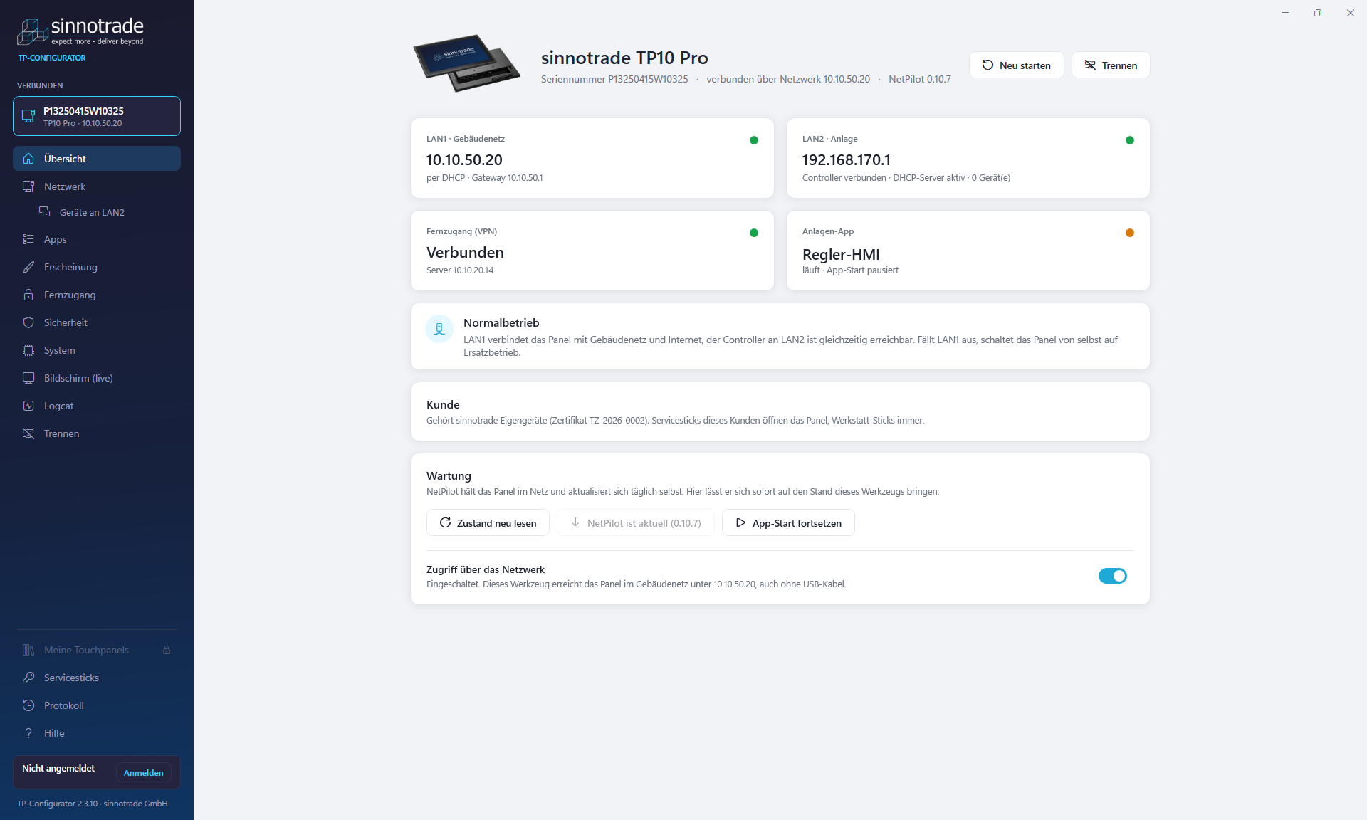 TP-Configurator: Übersicht